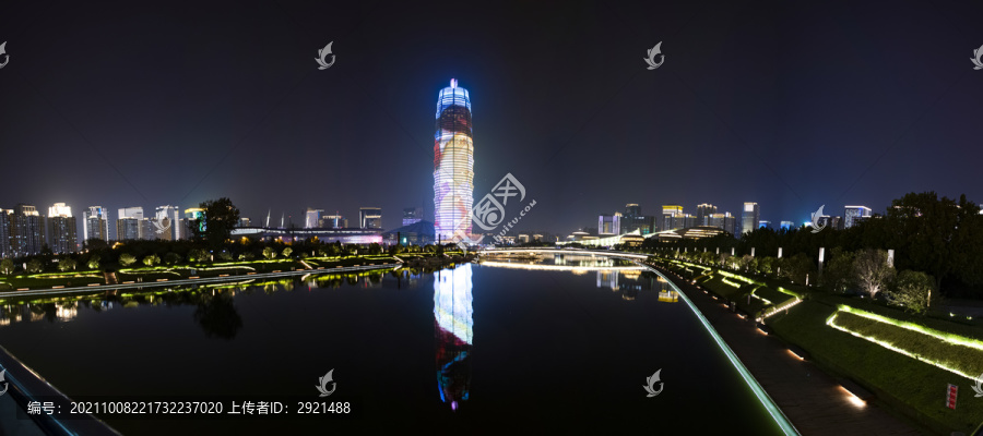 郑州市大玉米夜景全景图