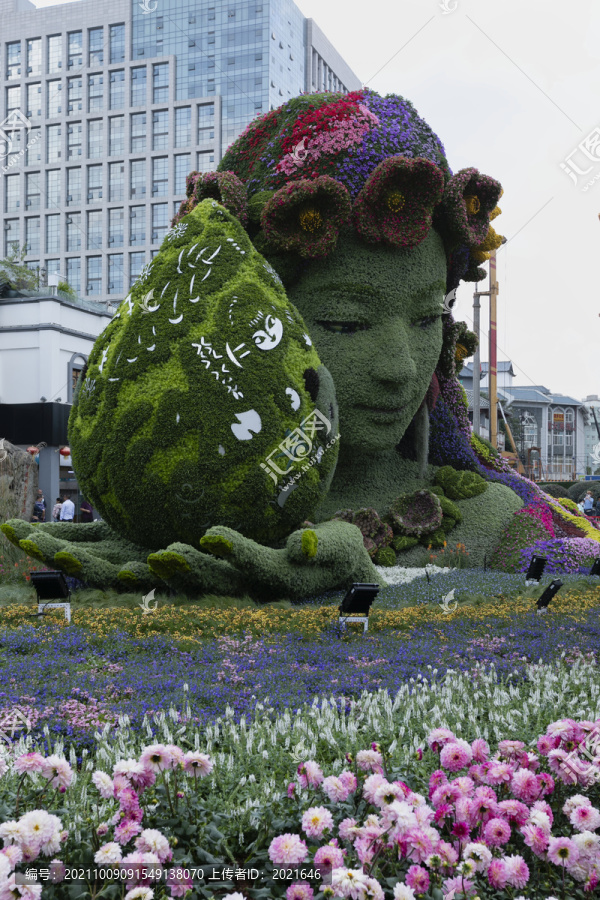 植物花卉造型立体花坛城市景观