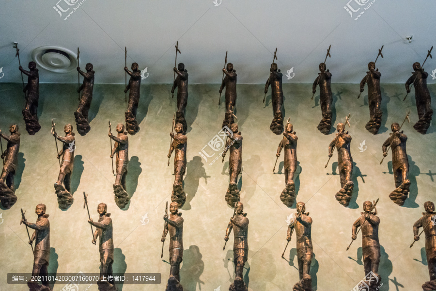 古代士兵群雕