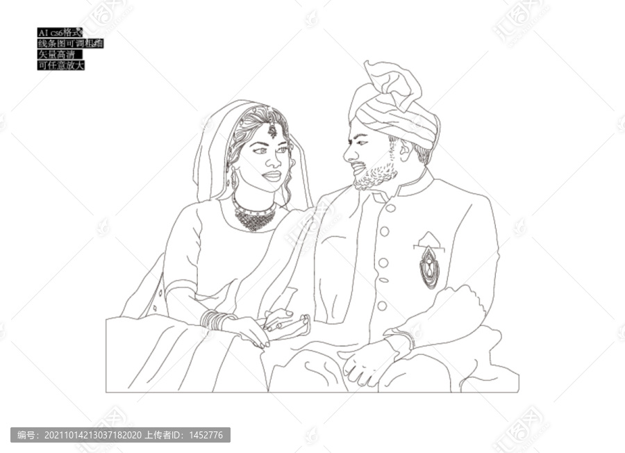 印度结婚的恋人