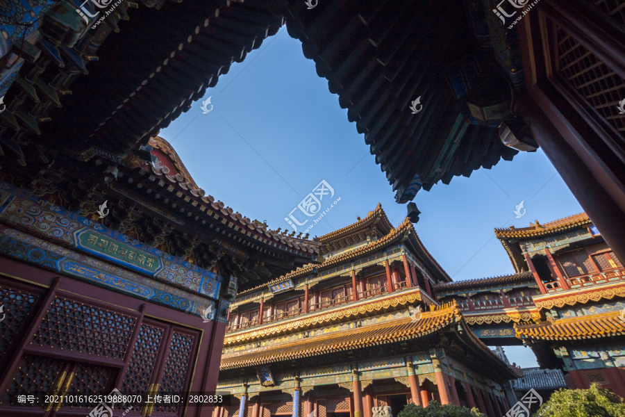 北京雍和宫古建筑风景