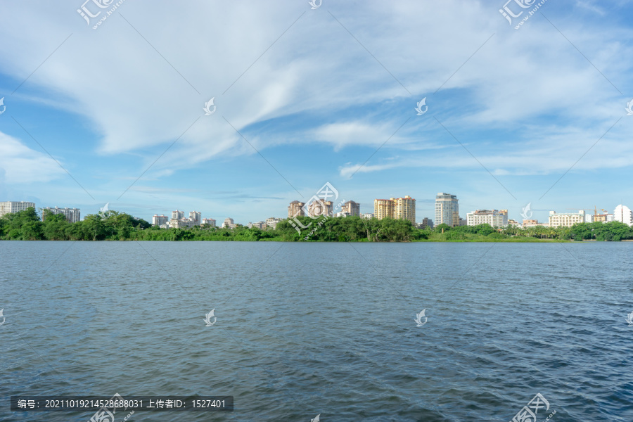 海南琼海万泉河热带河流风光