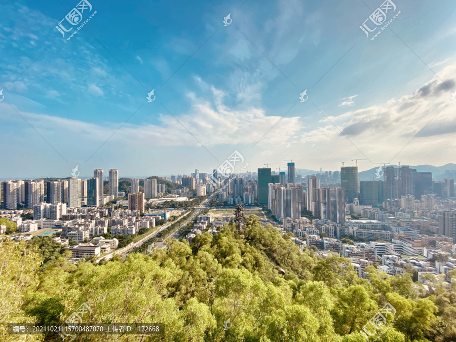 珠海城市俯视风景图