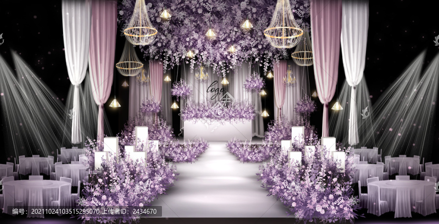 粉紫色婚礼