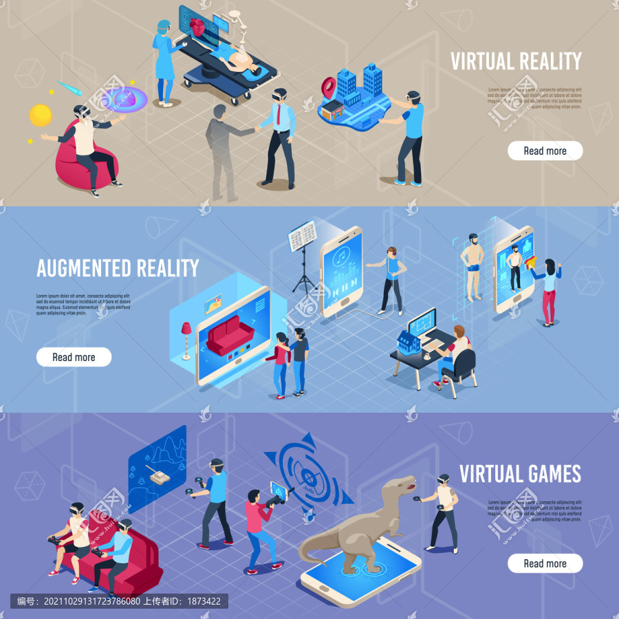 VR虚拟生活游戏互动海报