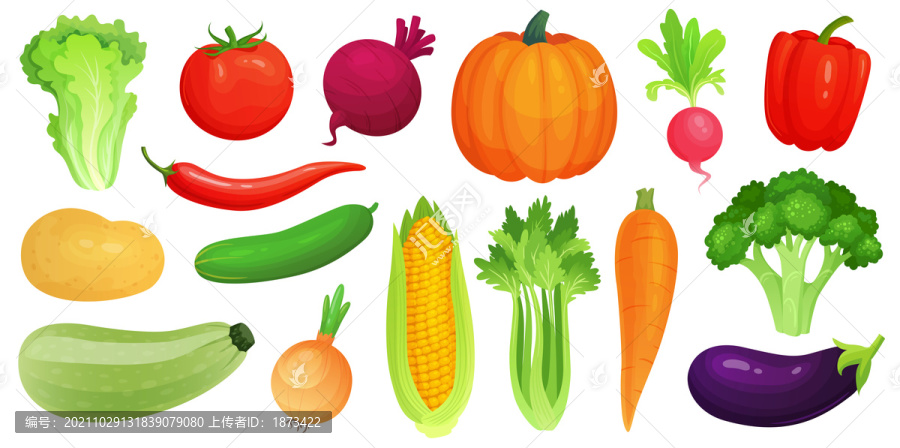 新鲜拟真蔬菜图标