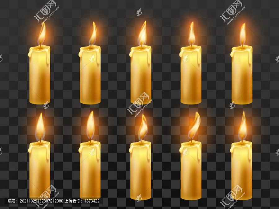 蜡烛融化温暖火焰元素