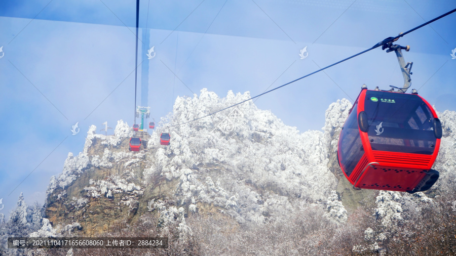 十堰武当山雪景索道