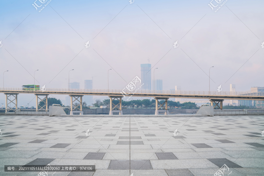 澳门的城市建筑和桥梁和市民广场