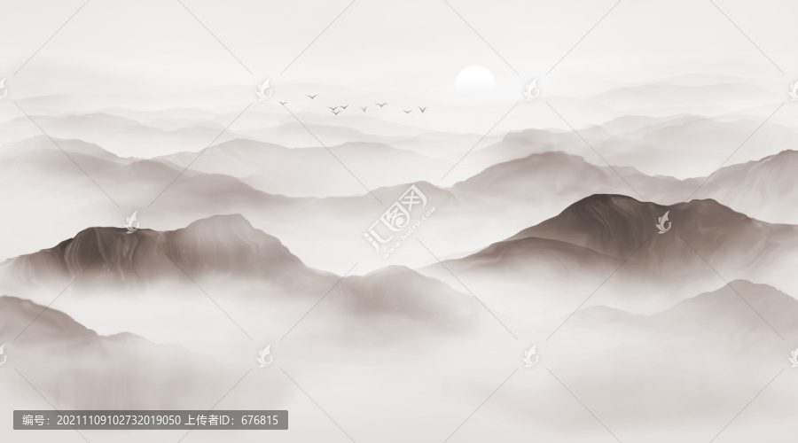 水墨山水画