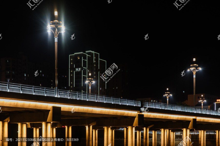 桥梁夜景都市之光