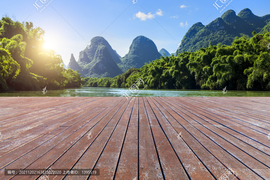 山水风光空旷平台