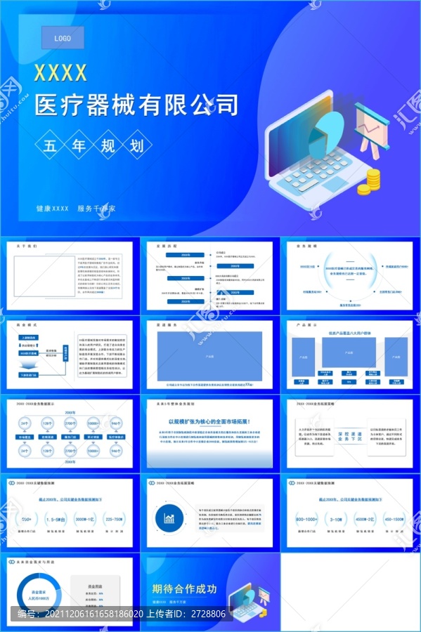 医疗器械五年规划PPT模板