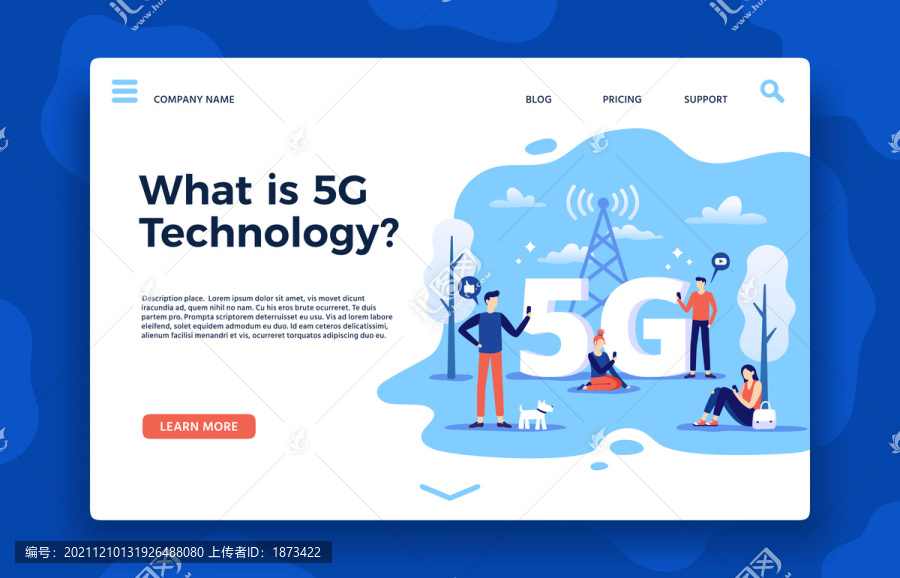 5G技术网页设计素材