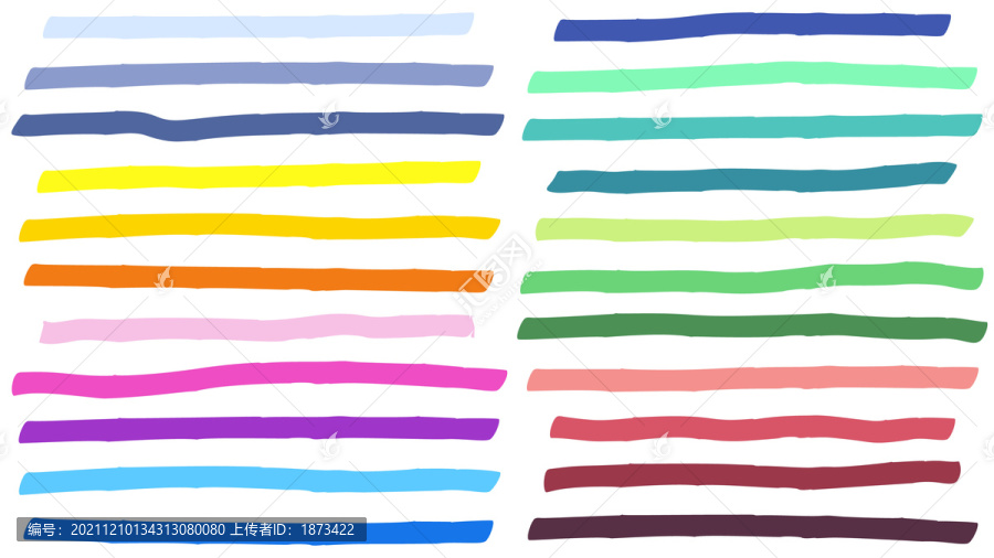 彩色缤纷线条笔触图标