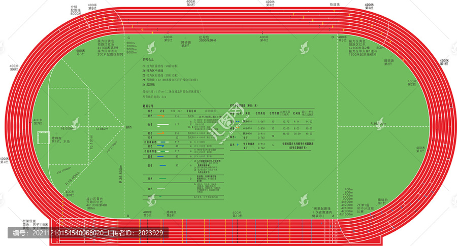 400米国际标准跑道