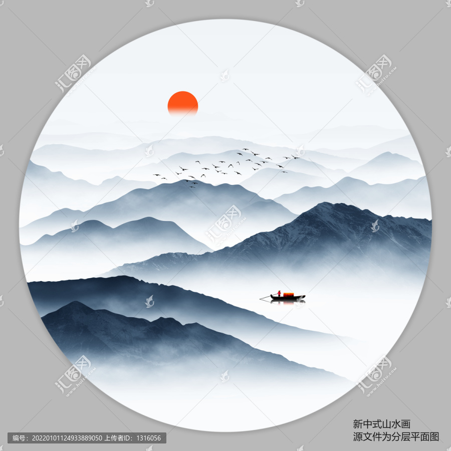 禅意山水画