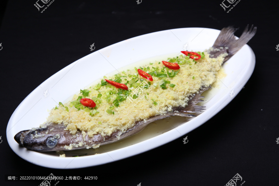 姜汁茸蒸鲽鱼