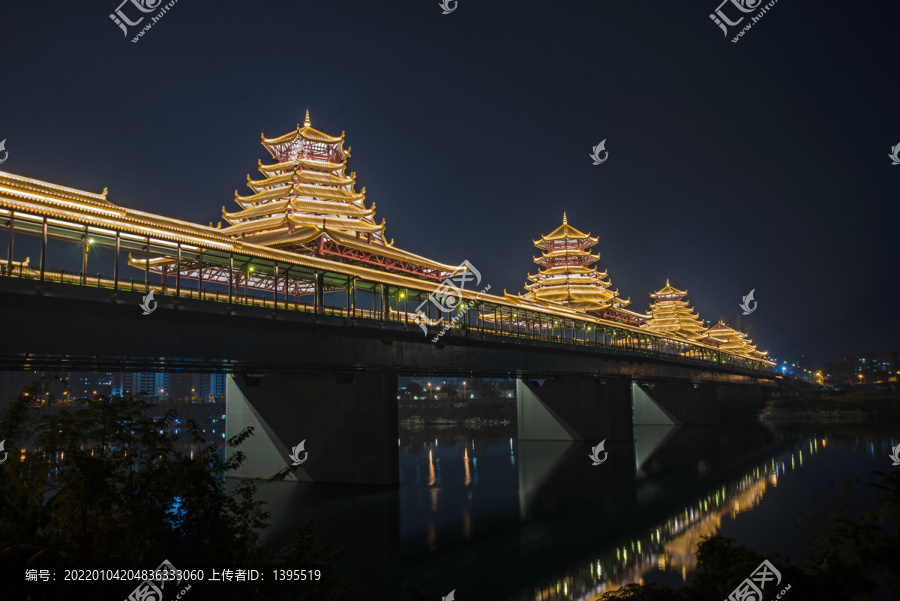 柳州市风凰岭大桥夜景