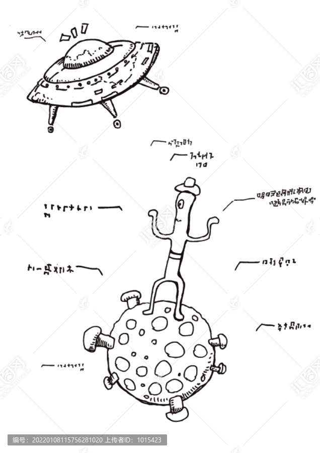 手绘外星人