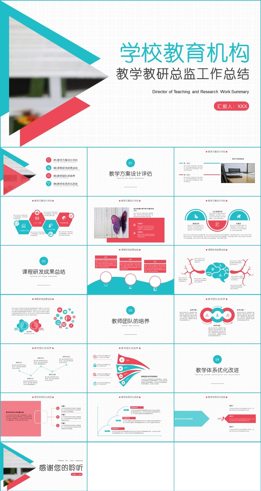 教学教研总监工作总结PPT