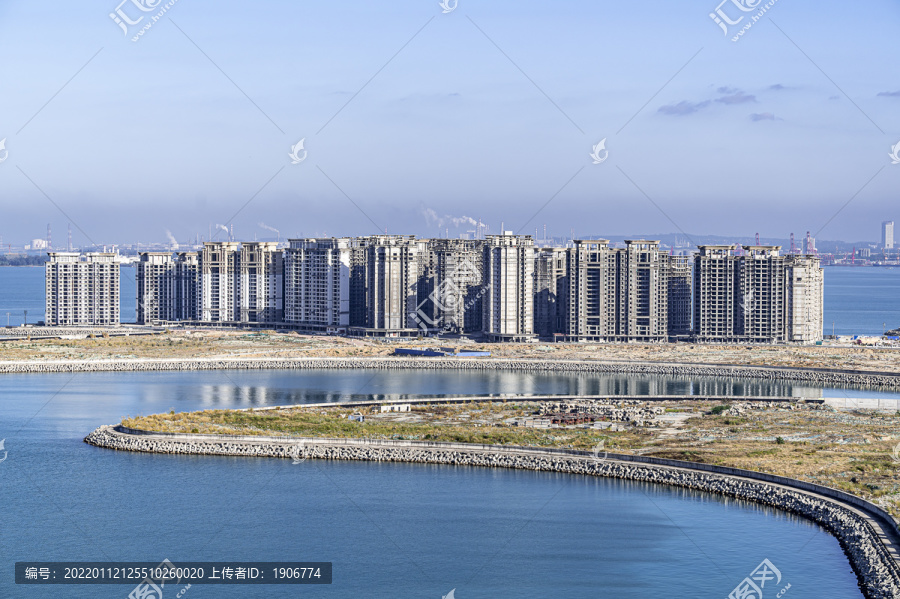 建设中的中国海南省海花岛风景