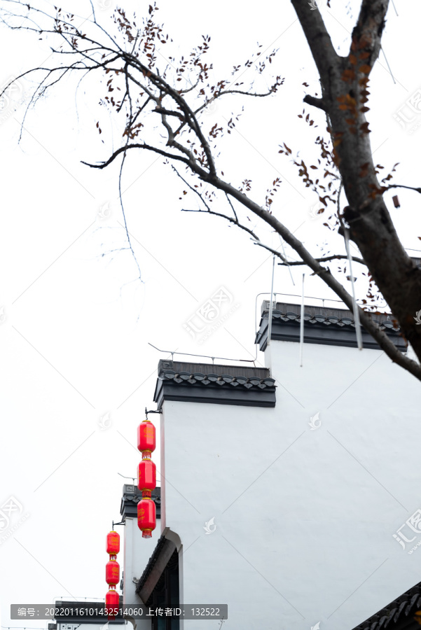 红灯笼和仿古建筑