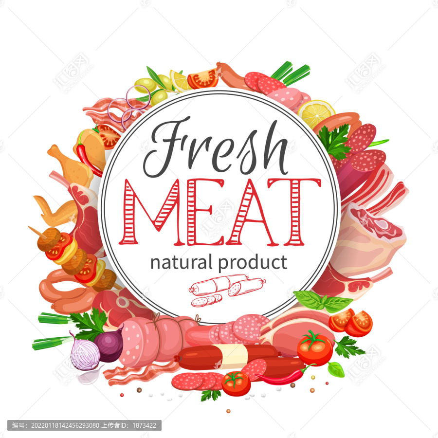 新鲜肉品辛香料海报封面