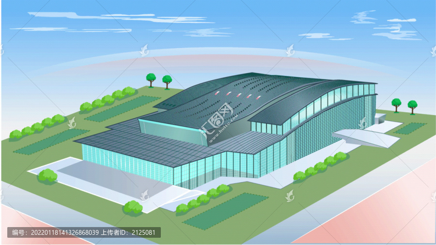 冬奥会比赛场馆国家体育馆矢量
