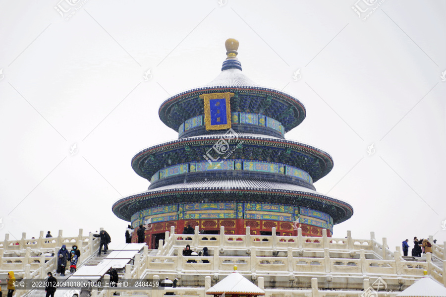 北京天坛祈年殿雪景