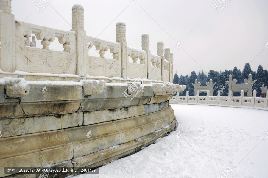 北京天坛圜丘雪景