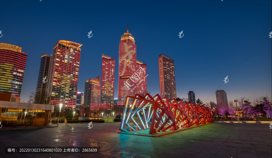 烟台滨海广场夜景