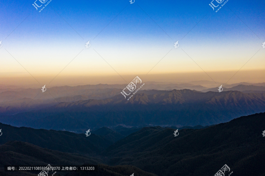 航拍湖南长沙浏阳大围山景区