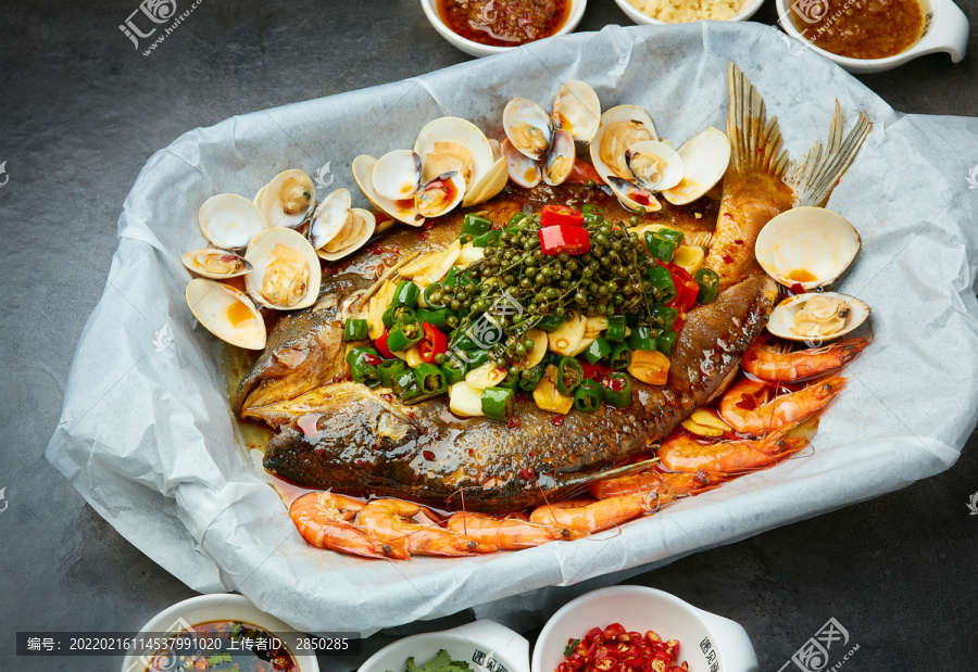 海鲜大虾烤鱼