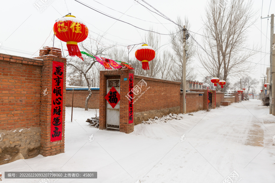 北方下雪街景