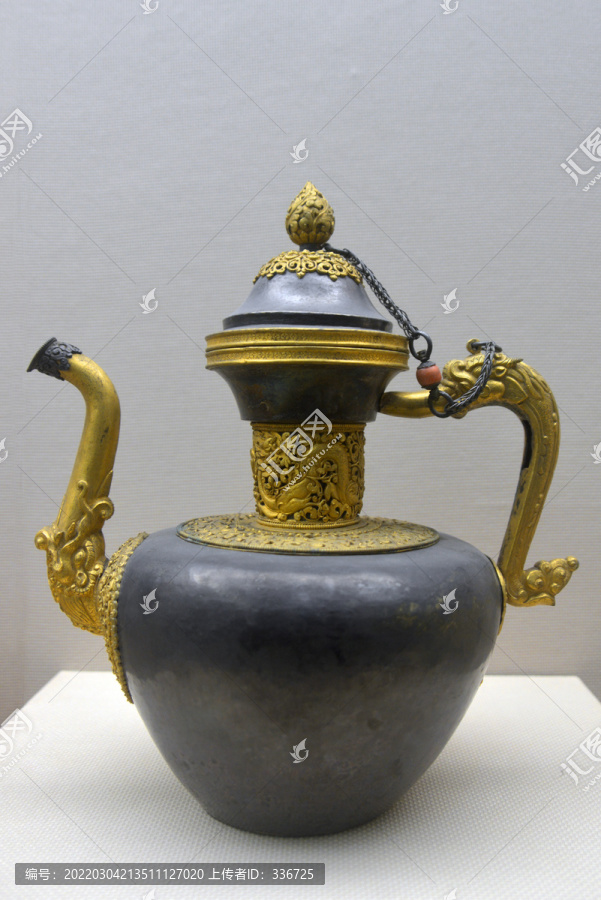 清代藏族酥油茶银茶壶