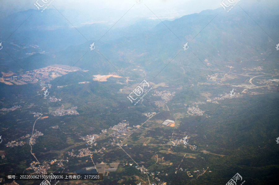 山区乡镇镇鸟瞰