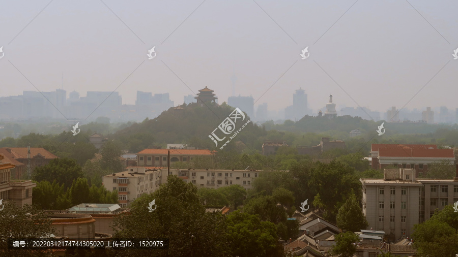 北京隆福寺空中庭院明清建筑