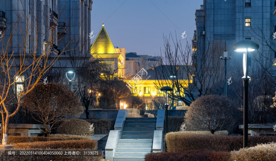 房地产园林景观夜景