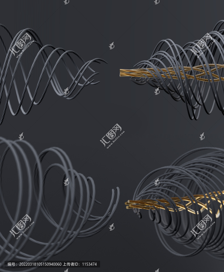 纤维支数特写3D显微素材图