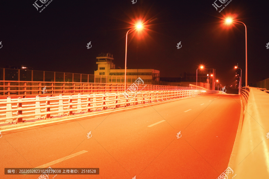 城市街景夜景灯光车流光轨