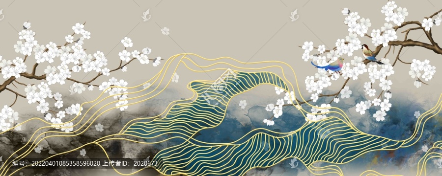 抽象花鸟图