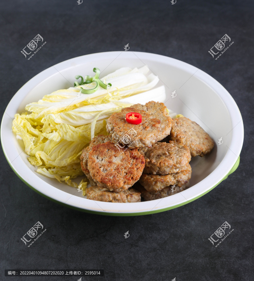娃娃菜肉饼