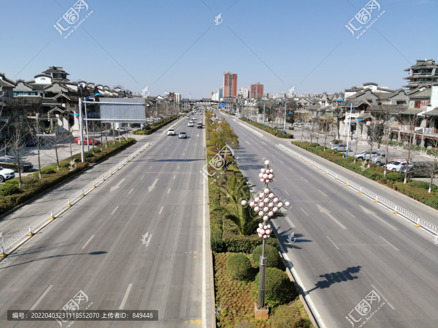 曲沾大道古镇道路景观绿化