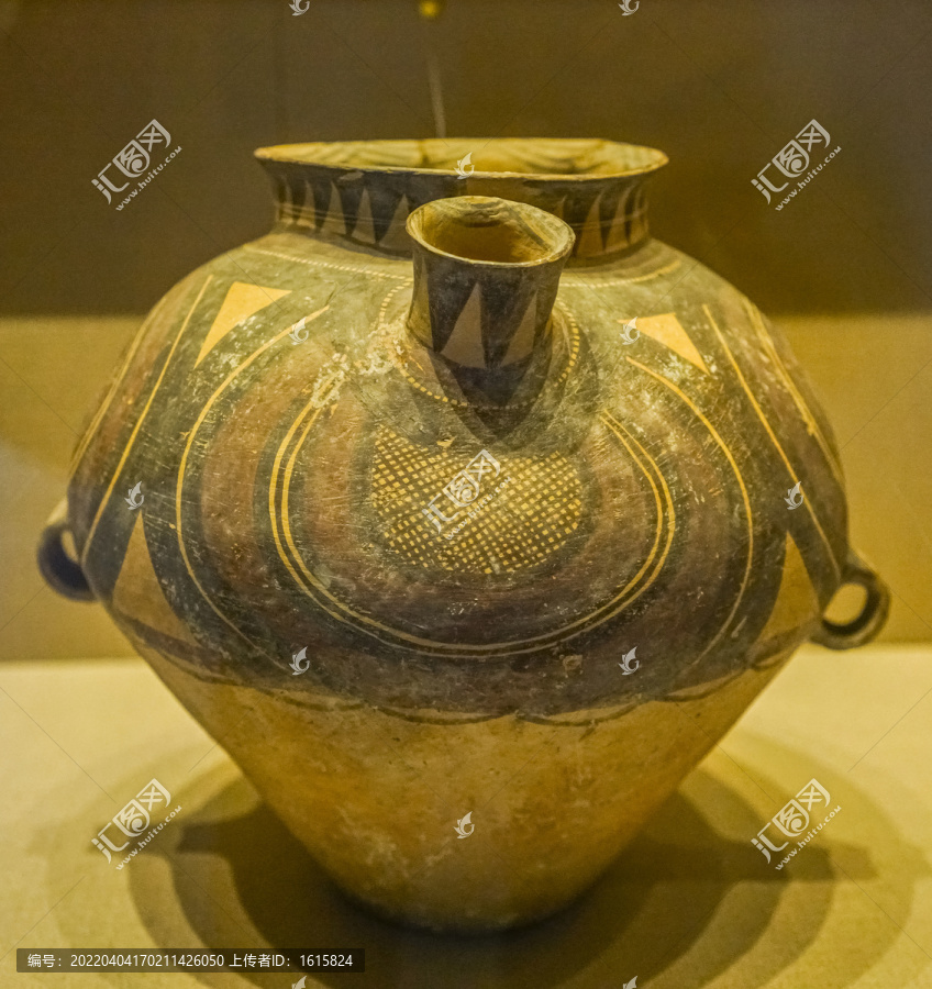 马家窑彩陶壶古陶器古代陶器