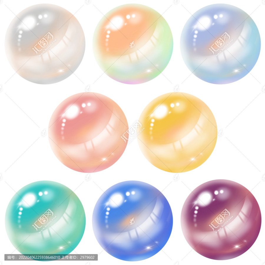 彩色透明明水晶琉璃圆珠系列