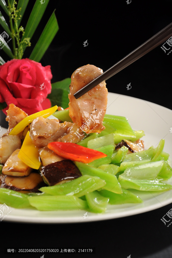 芥菜冬菇炒猪肉