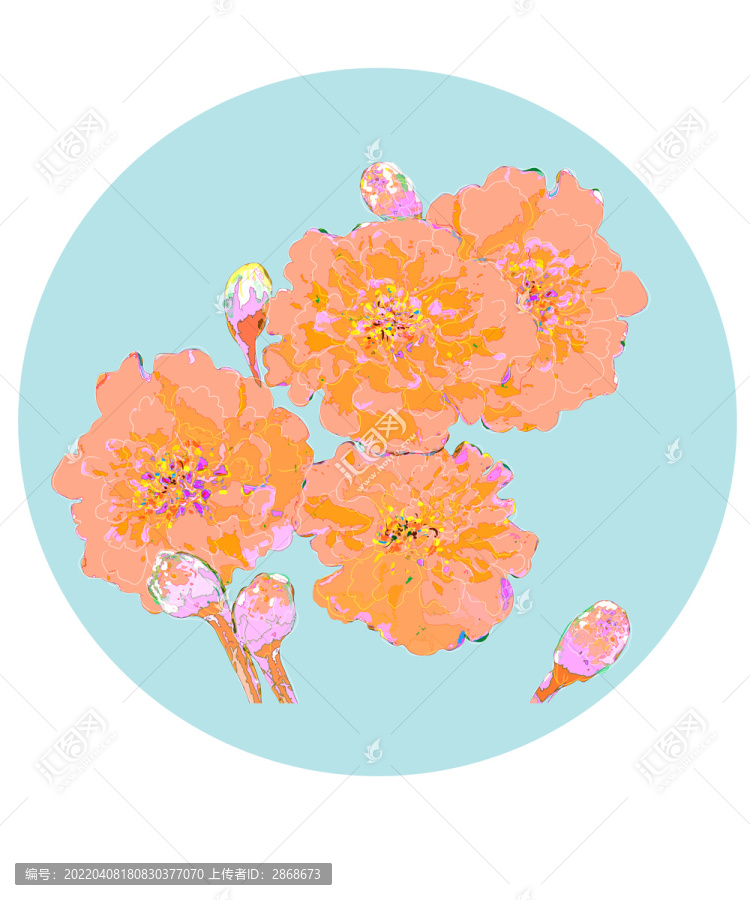 装饰花图案花型手机壳装饰画