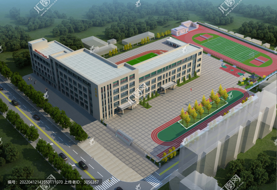 学校鸟瞰图