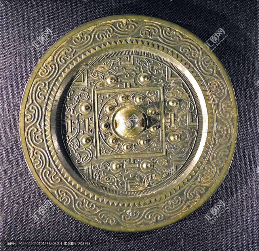 汉代四神博局纹铜镜,文物考古,文化艺术,摄影素材,汇图网